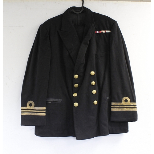 9 - British Royal Navy dress uniform jacket having C H Bernard & Sons Ltd of Harwich Essex label 