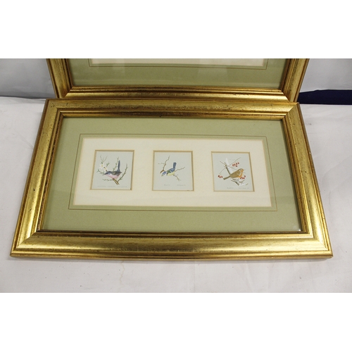 60 - J McGrae.<br />Six miniature studies of British Birds.<br />Signed and dated circa (19)77/78, gouach...