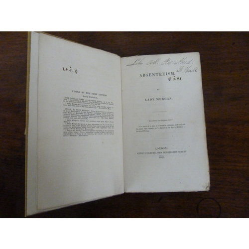 302 - MORGAN LADY.  Absenteeism. Half title with adverts to reverse. Publishers adverts at end. Lge. paper... 
