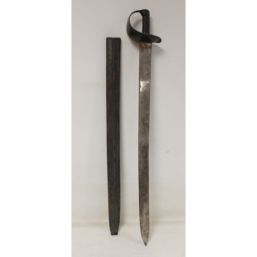 106 - 1870 British Naval lead cutter training / feat sword measuring 33