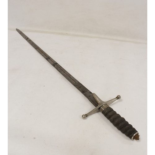 120 - 1930s British officer's dress sword of claymore form by London swordsmith Wilkinson Sword 