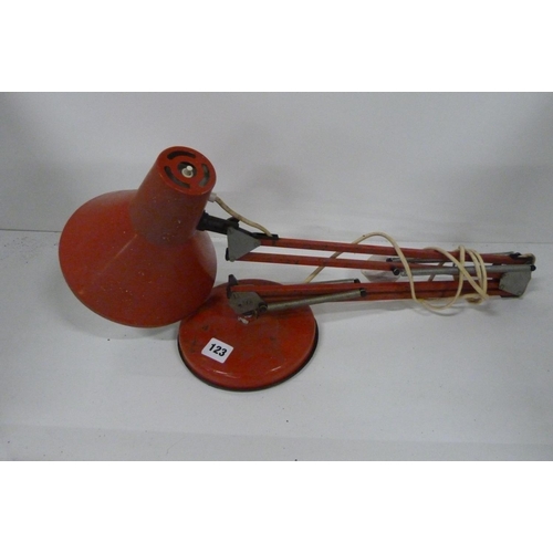 123 - Vintage red angle poise lamp