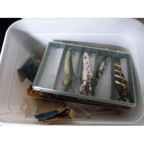 151 - Large collection of fishing tackle to include floats, lures, hooks etc