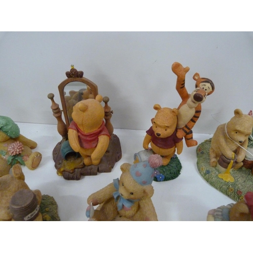 17 - Two Border Fine Arts Classic Pooh figures A0062,  also ten Cherished Teddies etc