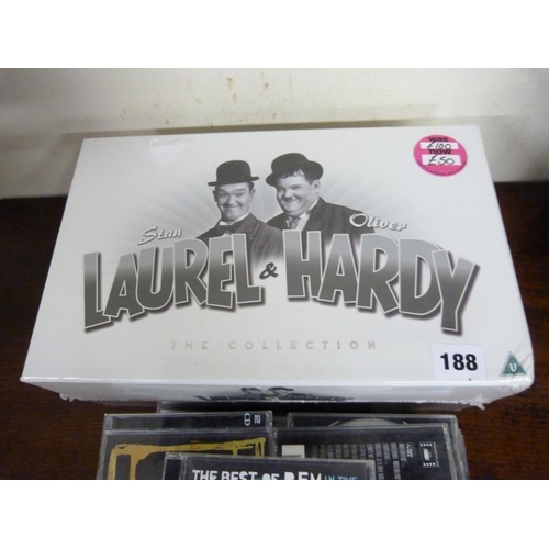 188 - Laurel and Hardy DVD box set, unopened etc