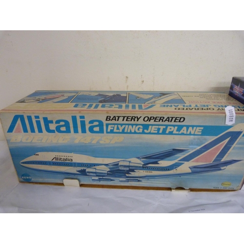 238 - Battery operated Piltilia flying jet plane and a Picooz helicopter