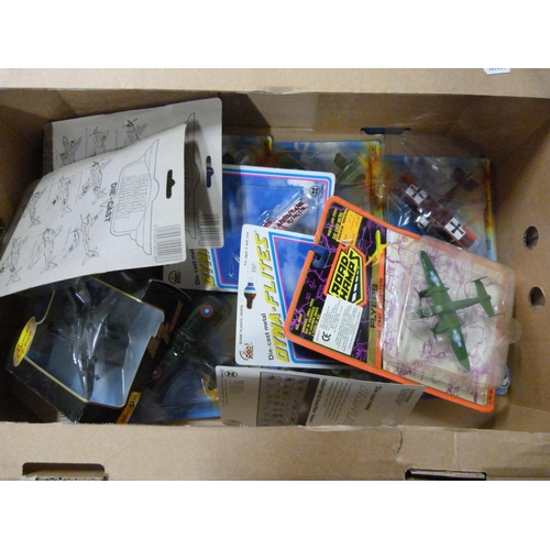 251 - Two boxes of various toys to include die cast racing vehicles