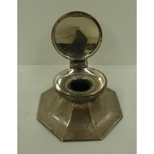 56 - Silver capstain inkwell