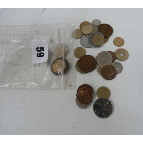 59 - Small bag of various coins