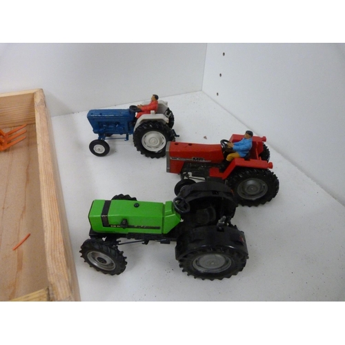 74 - Collection of various die cast Britain's tractors to include Massey, Ferguson, Ford and Deutch