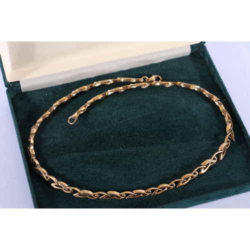 81 - Scottish 9ct yellow gold Celtic style neck chain by Ola Marie Gorie, 31.8g gross in Ola Gorie Orkney... 