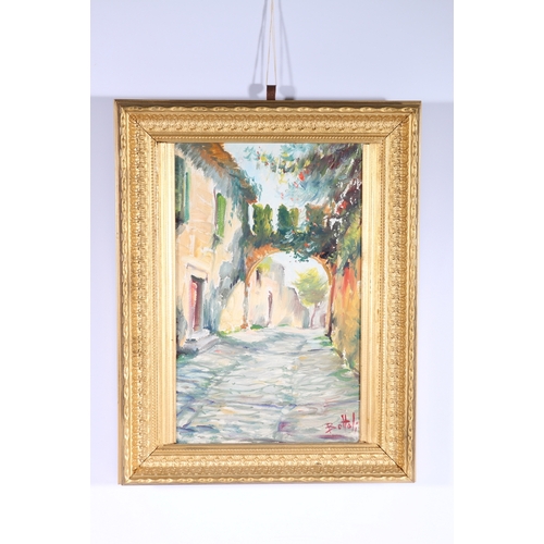 215 - BOTTOLI, The Archway, Signed oil on canvas 37cm x 23cm