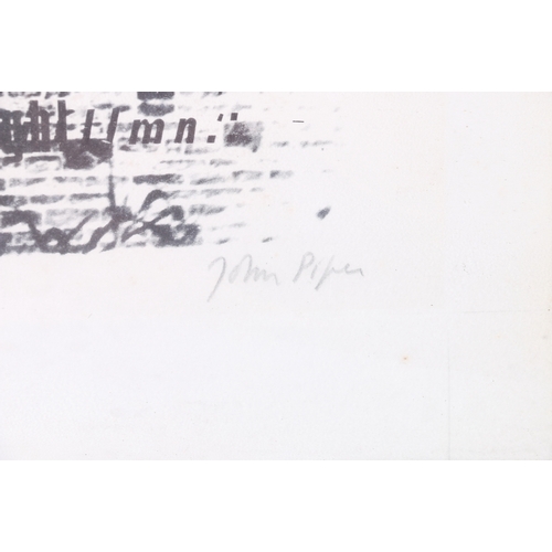 223 - JOHN PIPER (1903-1992) *ARR*, Swansea Chapel, Pencil signed limited edition lithograph print number ... 