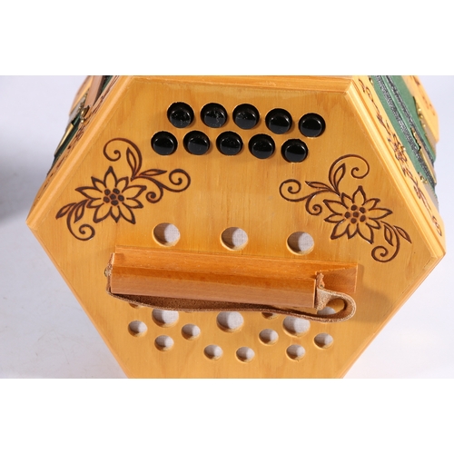 237 - Galotta twenty key squeeze box concertina in cardboard box