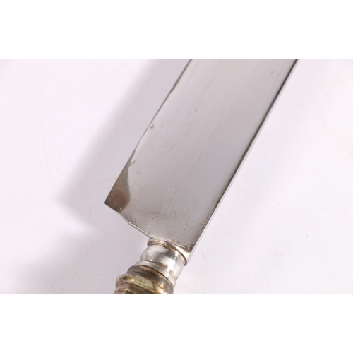 244 - South American Gaucho knife by AE&Co (possibly Abramo Eberle e Companhia), the white metal scabb... 