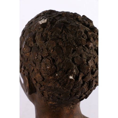 288 - HELEN A B LUBBOCK (of Stracathro Brechin), Zambian Child bronze effect bust, 40cm tall