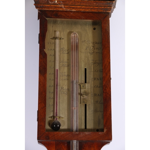 306 - W Ferguson of Elgin mahogany stick barometer, 98cm tall