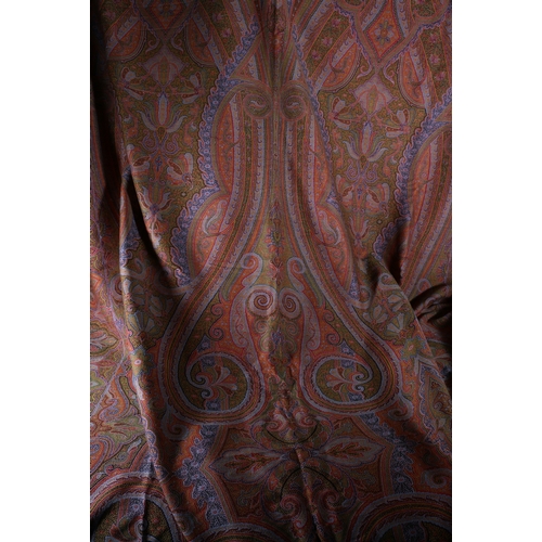 324 - Mid 19th century Paisley pattern shawl, 344cm x 160cm