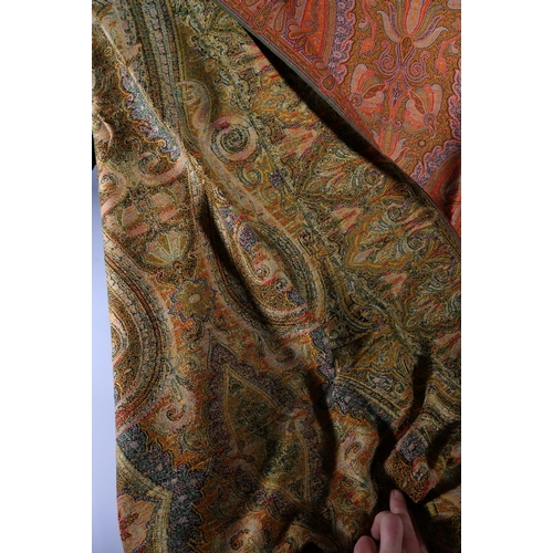 324 - Mid 19th century Paisley pattern shawl, 344cm x 160cm