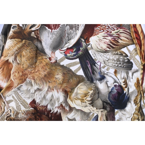 327 - French Hermes of Paris silk scarf depicting game birds by Henri de Linares, 88cm x 88cm 