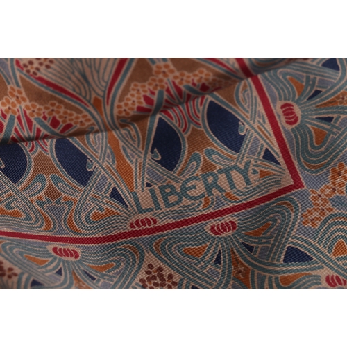 329 - Liberty William Morris style pattern silk scarf, 88cm x 88cm