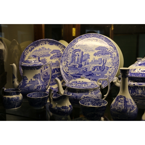 249 - Copeland Spode Italian pattern 261 piece blue and white tea and dinner set comprising ; 1 tureen, 1 ... 