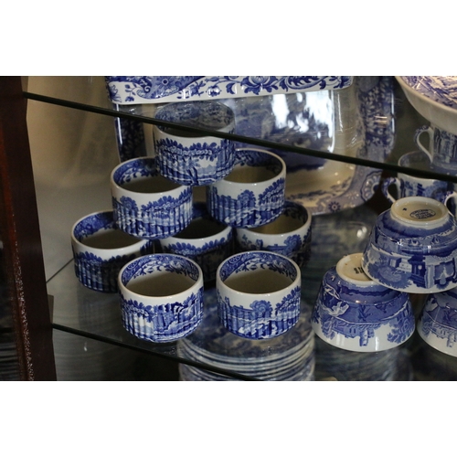 249 - Copeland Spode Italian pattern 261 piece blue and white tea and dinner set comprising ; 1 tureen, 1 ... 