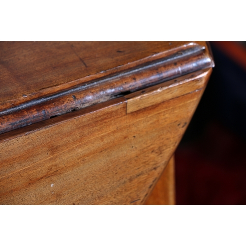 430 - 19th Century Irish mahogany wake coffin table with double gate leg action, 179cm long.