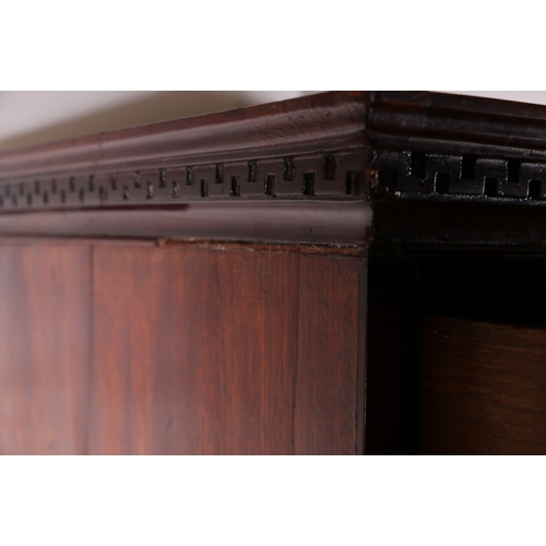 445 - Victorian mahogany inlaid seven graduated drawer chest with Greek key cornice, raised on bracket sup... 