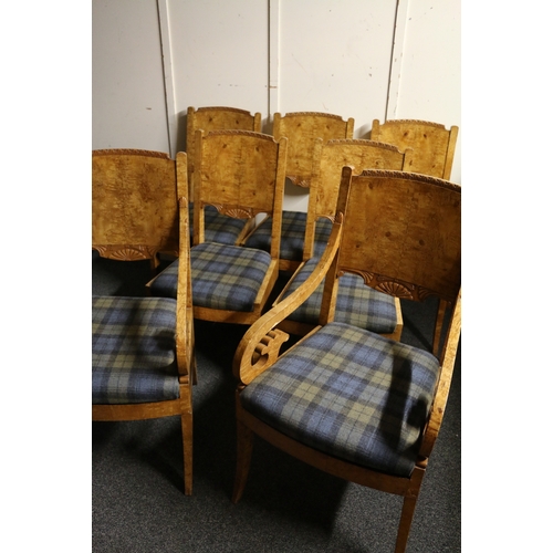 446 - Victorian walnut dining suite comprising of dining table with six additional leaves and twelve chair... 