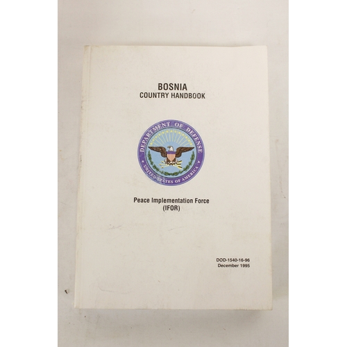 155 - Two USA Peace Implementation Force Bosnia County Handbooks, both from December 1995. (2).