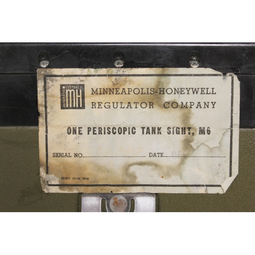 130 - WW2 U.S M6 tank periscope dated December 1942 and manufactured by the Minneapolis-Honeywell Regulato... 