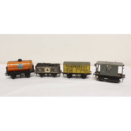 339 - Large collection of vintage model railway rolling stock carriages. Mostly industrial and commercial ... 