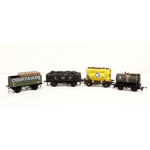 340 - Large collection of vintage model railway rolling stock carriages. Mostly industrial and commercial ... 