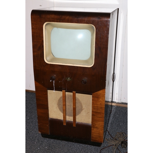 450 - Columbia free standing television set, the body with gilt speaker cover and a screen.