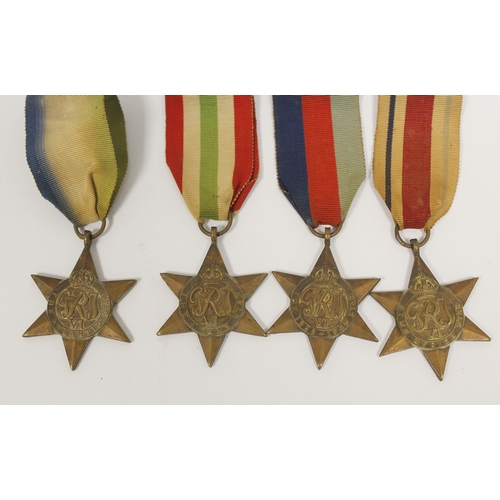 80 - Medals. (7) WW II group. 1939-45, Atlantic, Africa, Italy Stars, War & Defence Medals. Also Russ... 