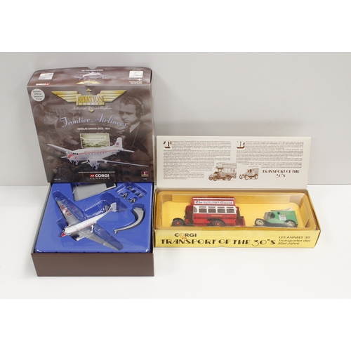 280 - 11 Corgi model vehicles including 47104 Douglas Dakota - BEA, CC20209 Foden Steam Wagon, R2499 Thorn... 