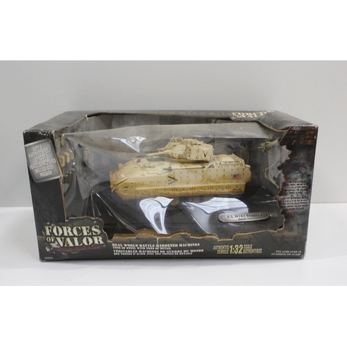 313 - Forces of Valour 1:32 scale diecast model tanks including US M2A2 Bradley Kuwait 1991, US M4A3 Sherm... 