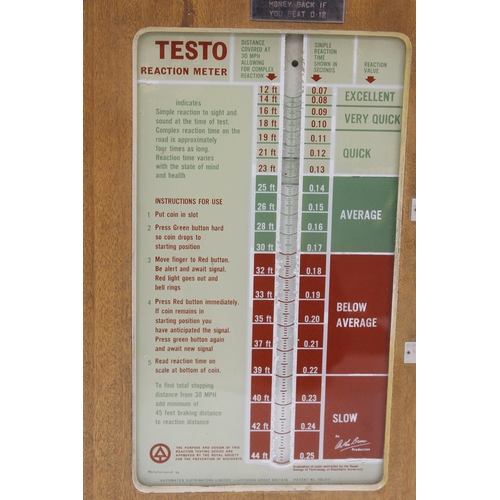 322 - Automaton Distributers Limited of Llandudno Testo Reaction Meter with retailers plaque K-Ray Vending... 