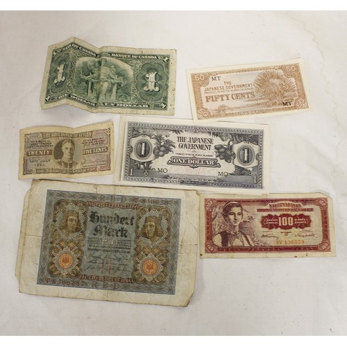 167 - Collection of various foreign banknotes.