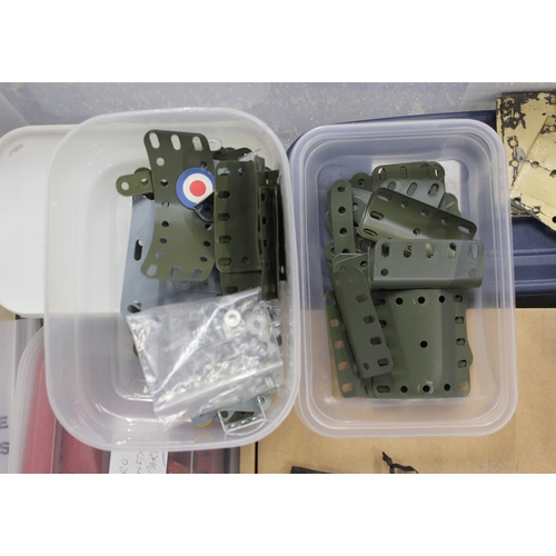 305B - Plastic container containing large collection of Meccano aeroplane construction sets. (contents not ... 