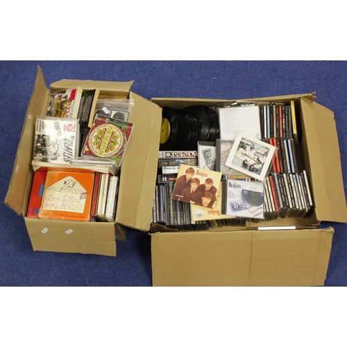 658 - Large quantity of Beatles and Beatles related CD's also quantity of singles without sleeves.