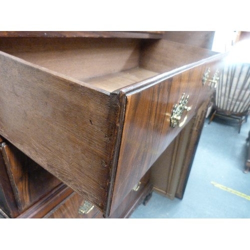 657 - Early 19th century flame mahogany chest on chest.