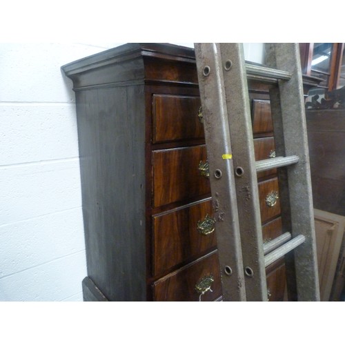 657 - Early 19th century flame mahogany chest on chest.