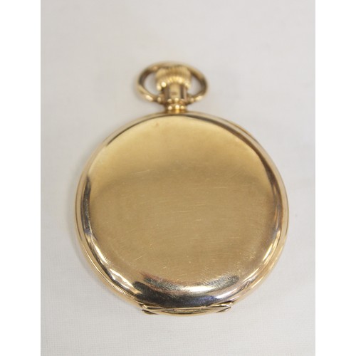 133C - Antique 9ct gold 7J keyless wind pocket watch in A.L.D case Birmingham 1918. The watch was presented... 