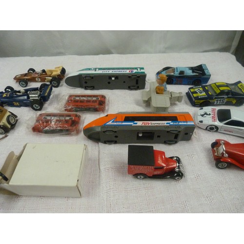 244 - Box of various die cast to include BSA Gold Star, cars etc