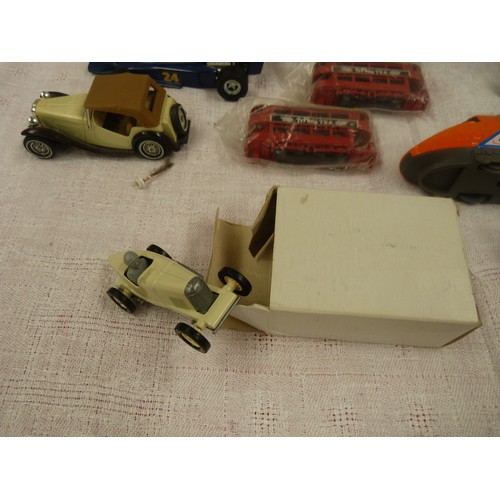 244 - Box of various die cast to include BSA Gold Star, cars etc