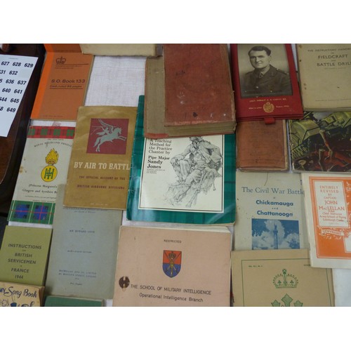 142 - Large collection of field manuals, infantry drill books and military reference books mostly 1950s bu... 