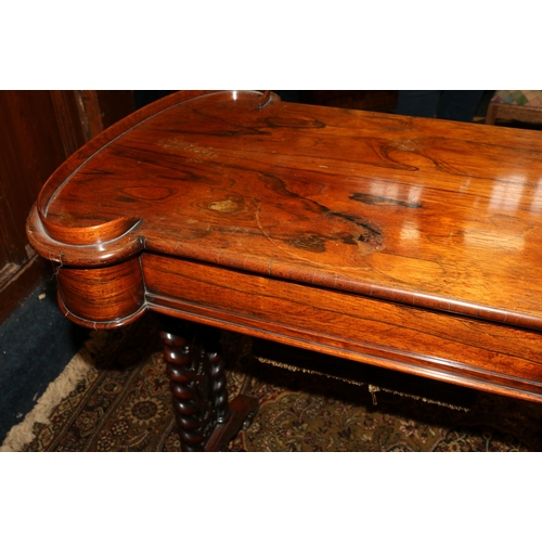 461 - Early Victorian or Regency period sewing work table, the rectangular top with C scroll shaped ends h... 