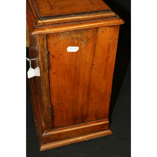 309 - Victorian walnut apprentice piece type small three-drawer table-top cabinet, 36cm tall